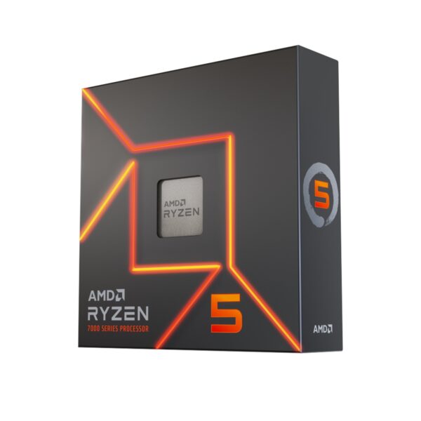 AMD Ryzen 5 7600X 4.7GHz 6 Core AM5 Processor, 12 Threads, 4.7GHz up to 5.3GHz Boost, 38MB Cache,105W, No Fan, Radeon Graphics