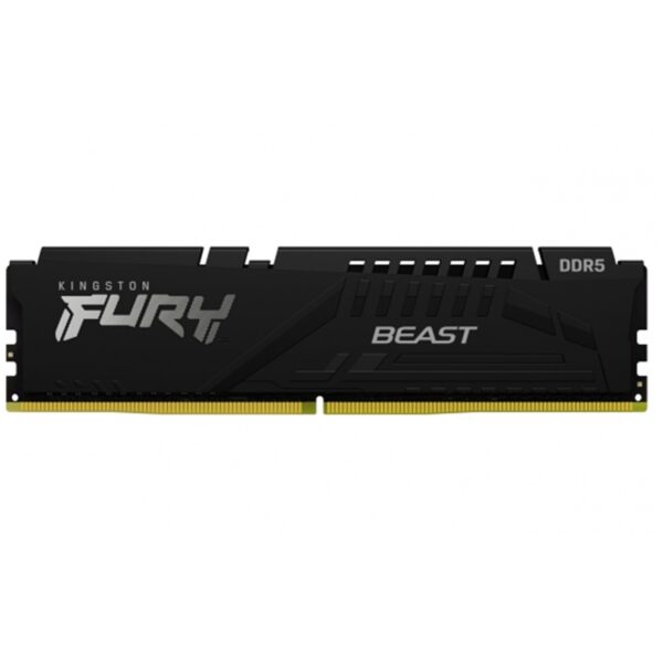 Kingston FURY Beast KF552C40BB-16 Gaming System Memory, DDR5, 5200MHz, 1 x 16Gb, Black Heatsink, 288 Pin, 1.25v, CL40