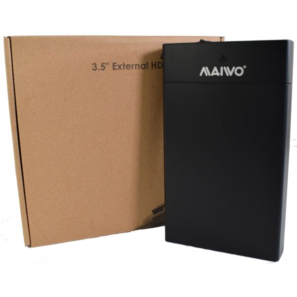Maiwo USB 3.0 3.5 External Hard Drive Enclosure  with Power Adapter