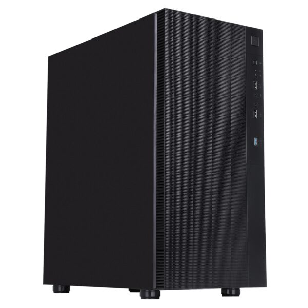 CIT Silent ES Black Mid-Tower Low Noise Computer Case with 2 x 120mm PWM Cooling Fans Included Sound Dampening Material