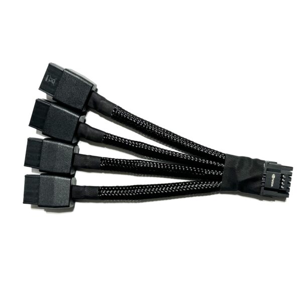 Replacement 12VHPWR 12+4Pin PCIE 5.0 to 4x8Pin (6+2P) Power Cable 10cm Braided
