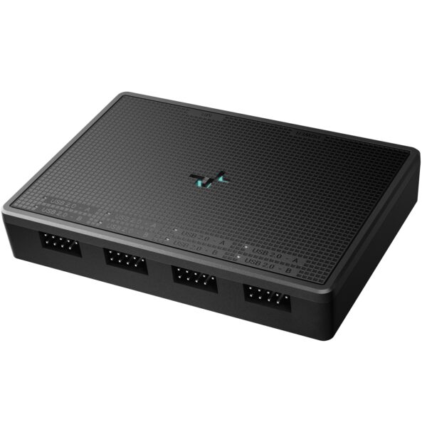 DeepCool USB HUB 4 ports, Easy Setup, Plug-and-play, Windows, macOS Compatibility, Connecting Multiple USB Devices, Black