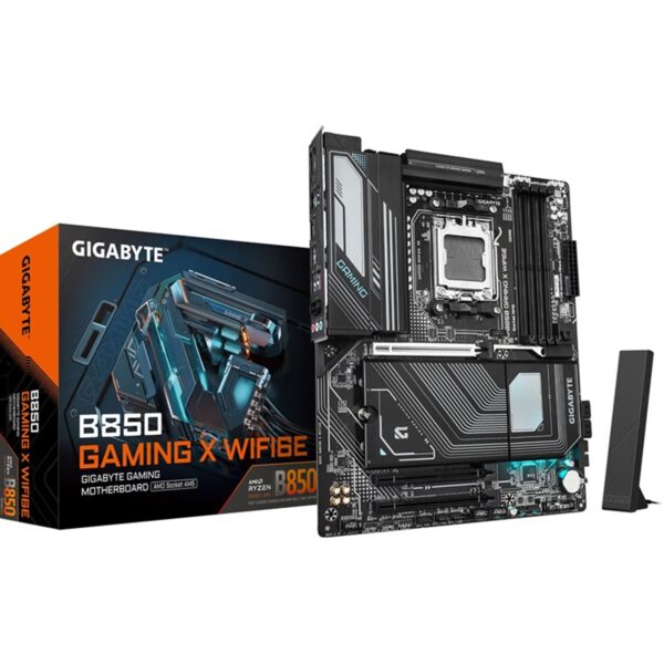 Gigabyte B850 GAMING X WIFI6E AMD AM5 Socket Motherboard, ATX, 4x DDR5 Slots, 3x M.2 Sockets, Fitted I/O Shield, 2.5GbE LAN, Wi-Fi 6E, 1x DisplayPort / 1x HDMI Port