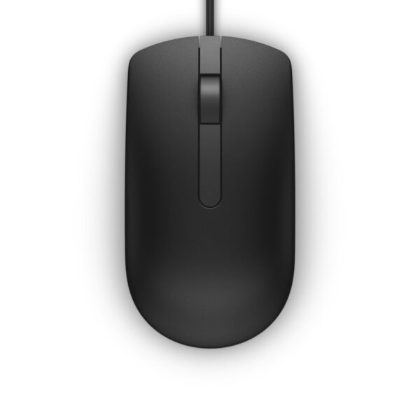 Dell MS116 Wired USB Mouse, 2-Buttons, 1000dpi and Optical Tracking, Ambidextrous Design for PC, Mac and Laptop, Black