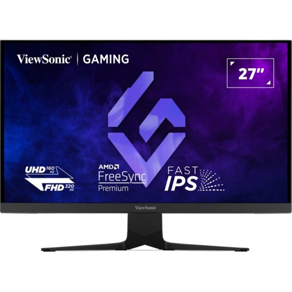 Viewsonic XG275D1-4K  27 Inch Dual Mode 4K IPS Gaming Monitor, 0.5ms, 160Hz, HDMI, DisplayPort, Freesync, Height Adjustable, Swivel, Speakers, VESA