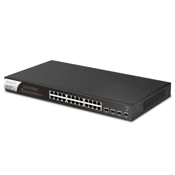 DrayTek VSP1281X-K VigorSwitch P1281x 24 Port Gigabit POE Smart Managed Switch with 4x 10GbE SFP Ports