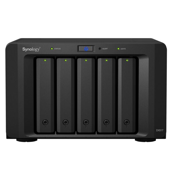 Synology DX517 5-Bay Expansion Unit, Supports up to 80TB, Hot Swappable Drives, 3 Year Warranty