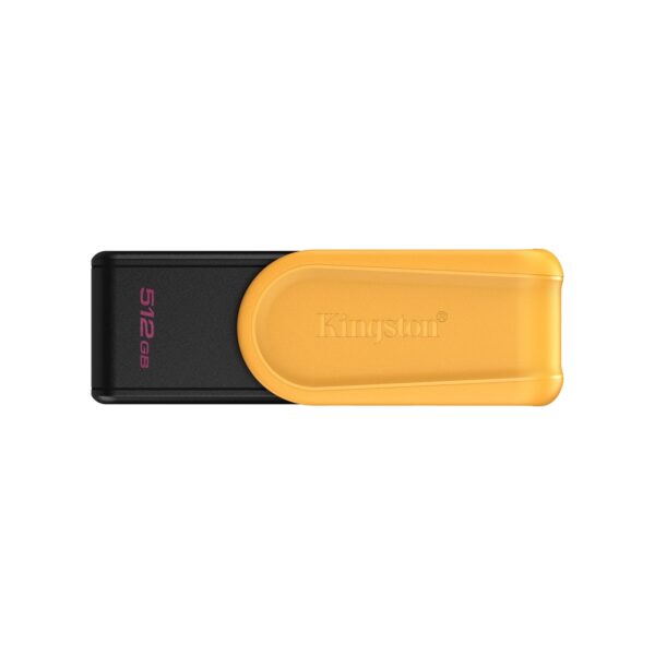 Kingston DataTraveler Exodia S DTXS/512GB USB Flash Drive, 512GB, USB 3.2, Black/Yellow, Swivel Cap Design