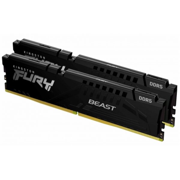 Kingston FURY Beast KF552C40BB2K2-64 64GB (2x 32GB) DIMM System Memory, 5200MHz, DDR5, CL40, Black, Intel XMP