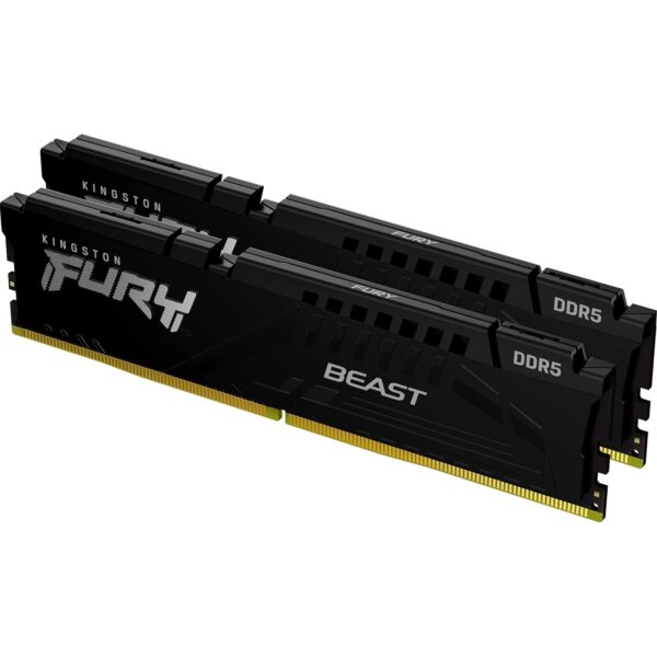 Kingston FURY Beast KF552C40BBK2-16 16GB (2x 8GB) DIMM System Memory, 5200MHz, DDR5, CL40, Black, Intel XMP