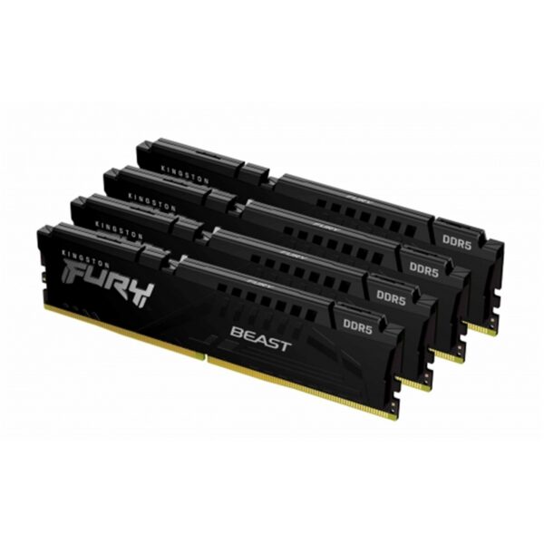 Kingston FURY Beast KF556C40BBK4-128 128GB (4x 32GB) DIMM System Memory, 5600MHz, DDR5, CL40, Black, Intel XMP